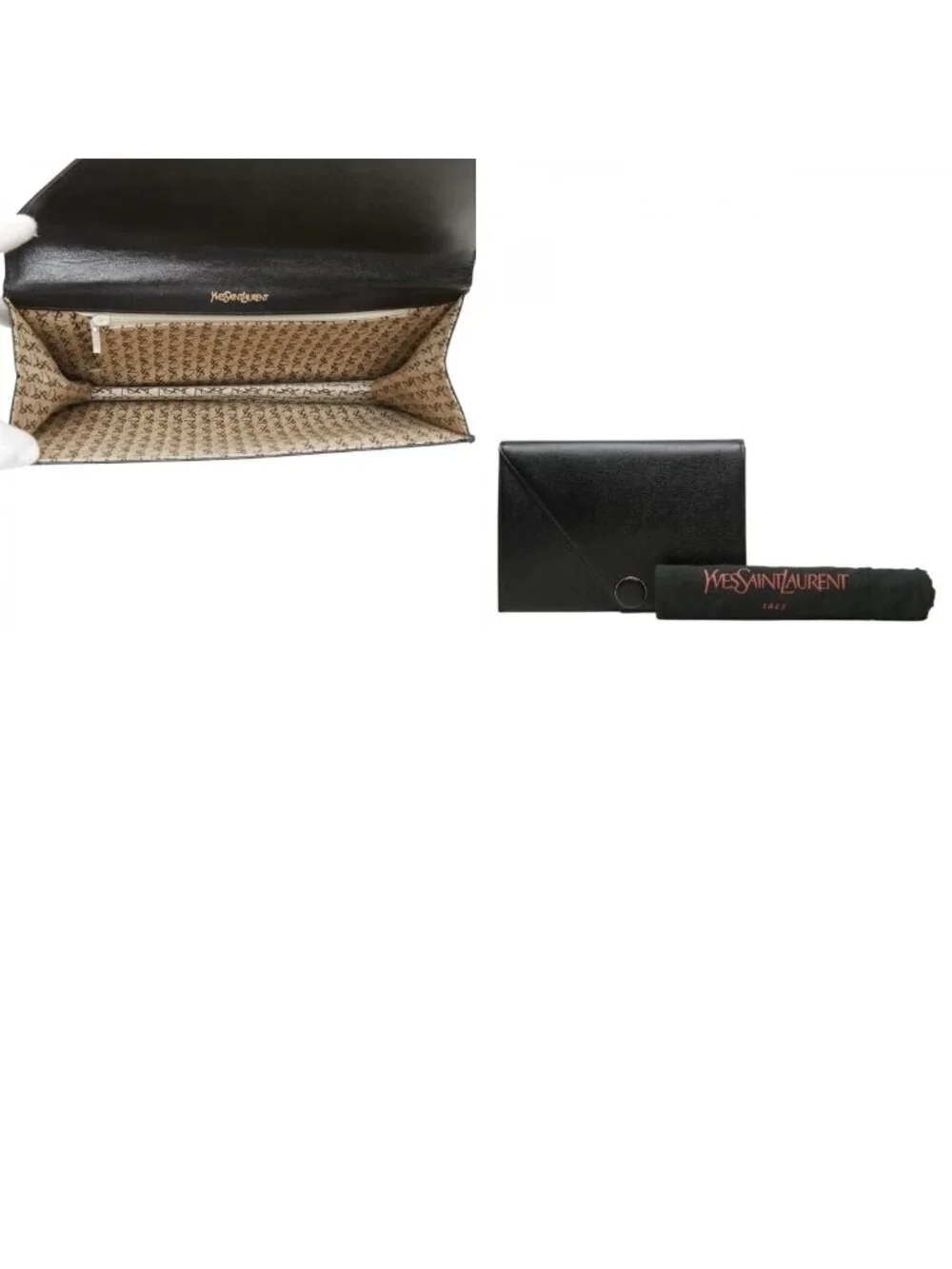 Saint Laurent Vintage Clutch Black Leather